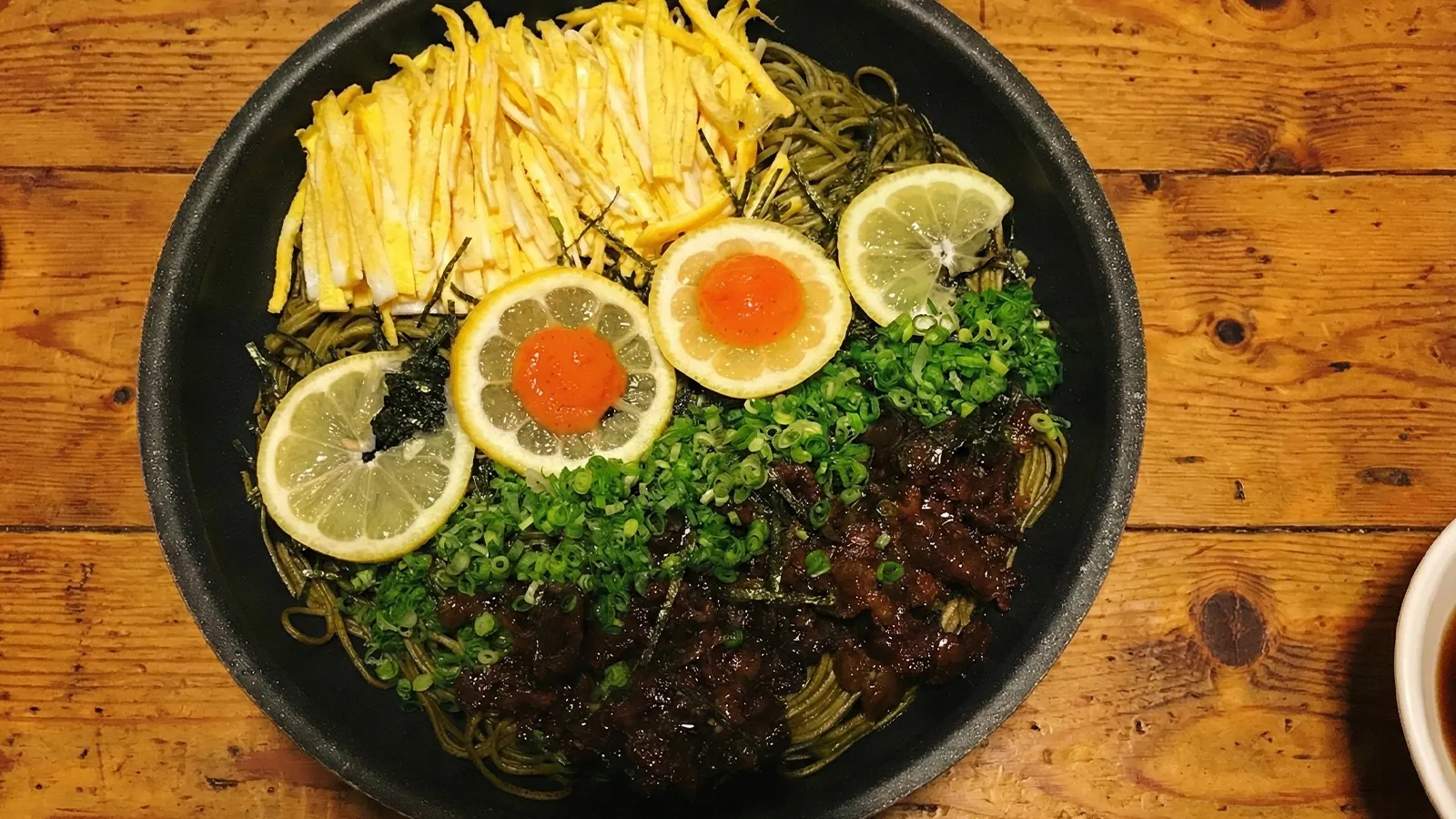 フライパンで作った瓦そば